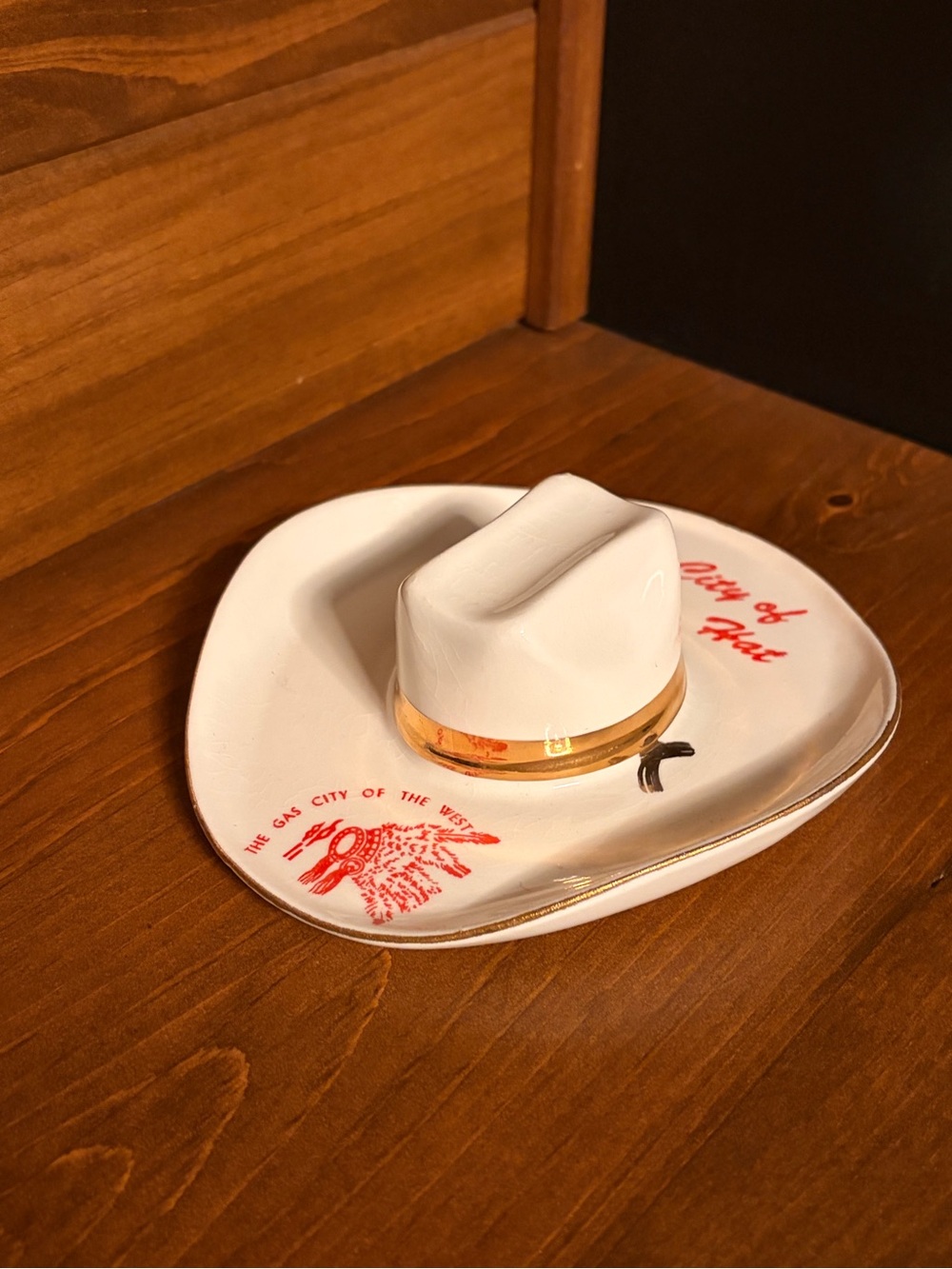 Medalta pottery medicine hat cowboy hat ashtray